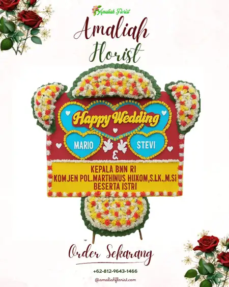 Papan Bunga Pernikahan Wnea